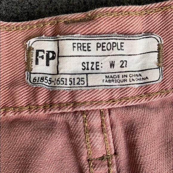 FREE PEOPLE RUNAWAY SLOUCH Mauve Denim Shorts 27 - Picture 9 of 10